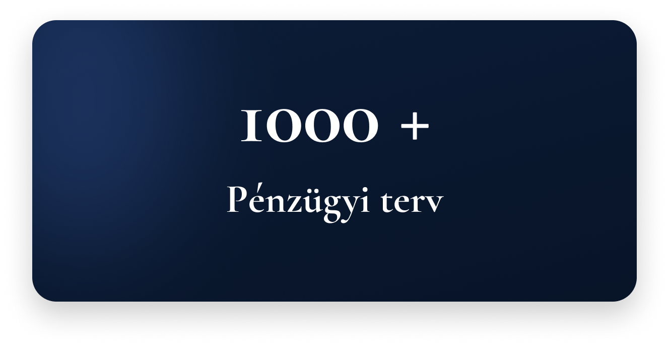 30 év pénzügyi és banki tapasztalat, több mint 1000 elkészített pénzügyi terv és 96%-os sikerességi arány üzleti tervek készítésében.